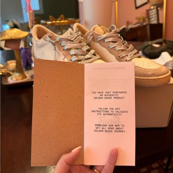 Golden Goose Tan and Cream Star Sneakers - Picture 4 of 5